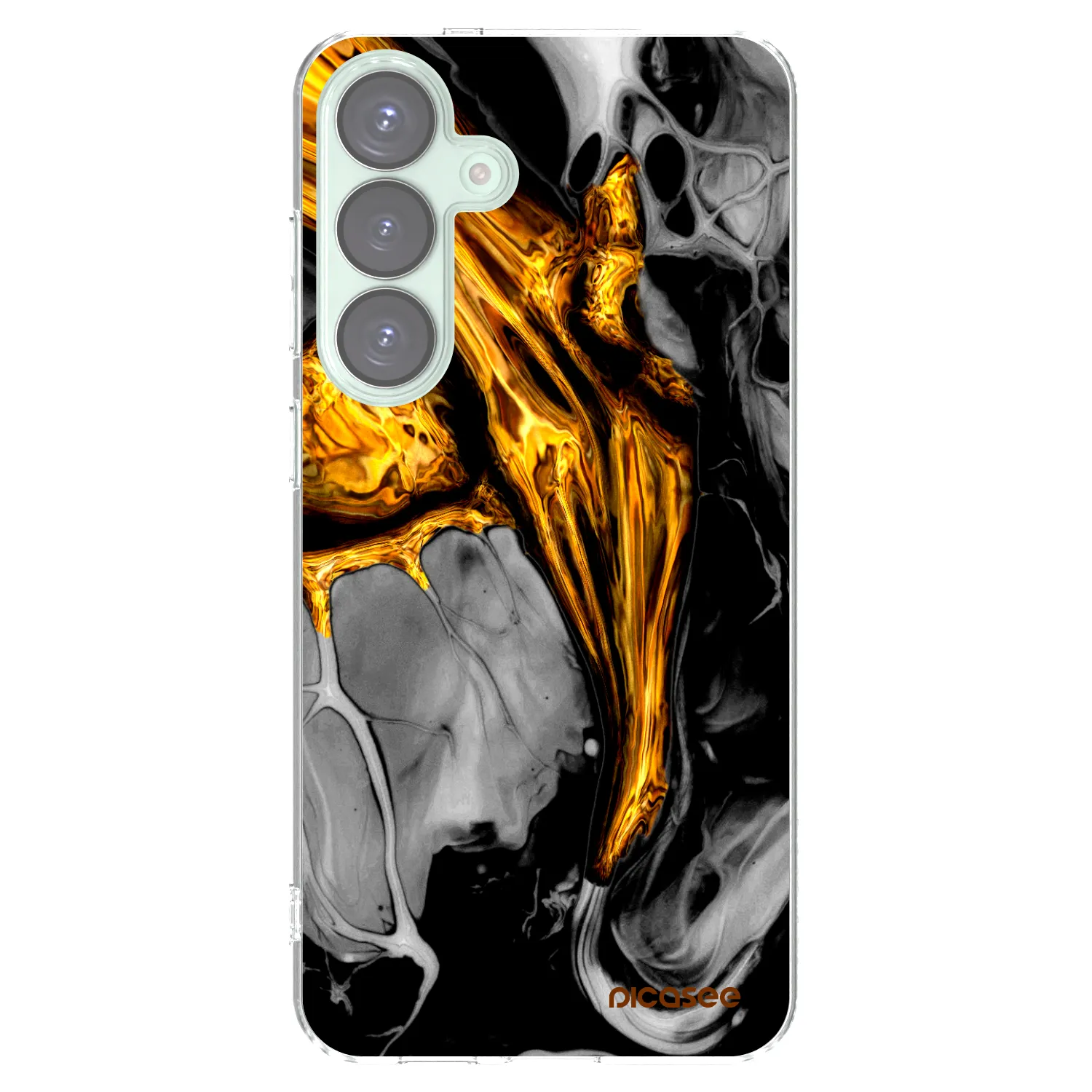 Picasee husă transparentă din silicon pentru Samsung Galaxy S25+ 5G - Black Gold