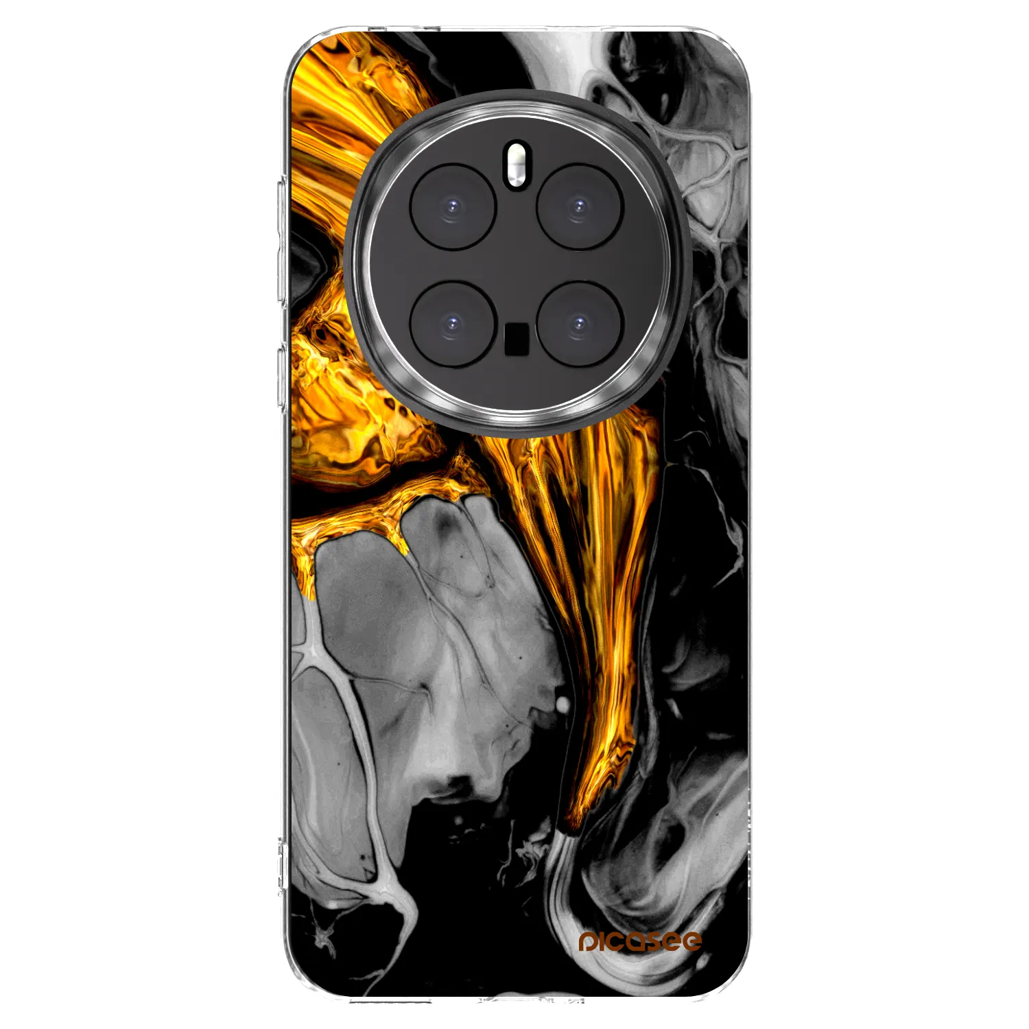 Picasee husă transparentă din silicon pentru Honor Magic7 Pro 5G - Black Gold