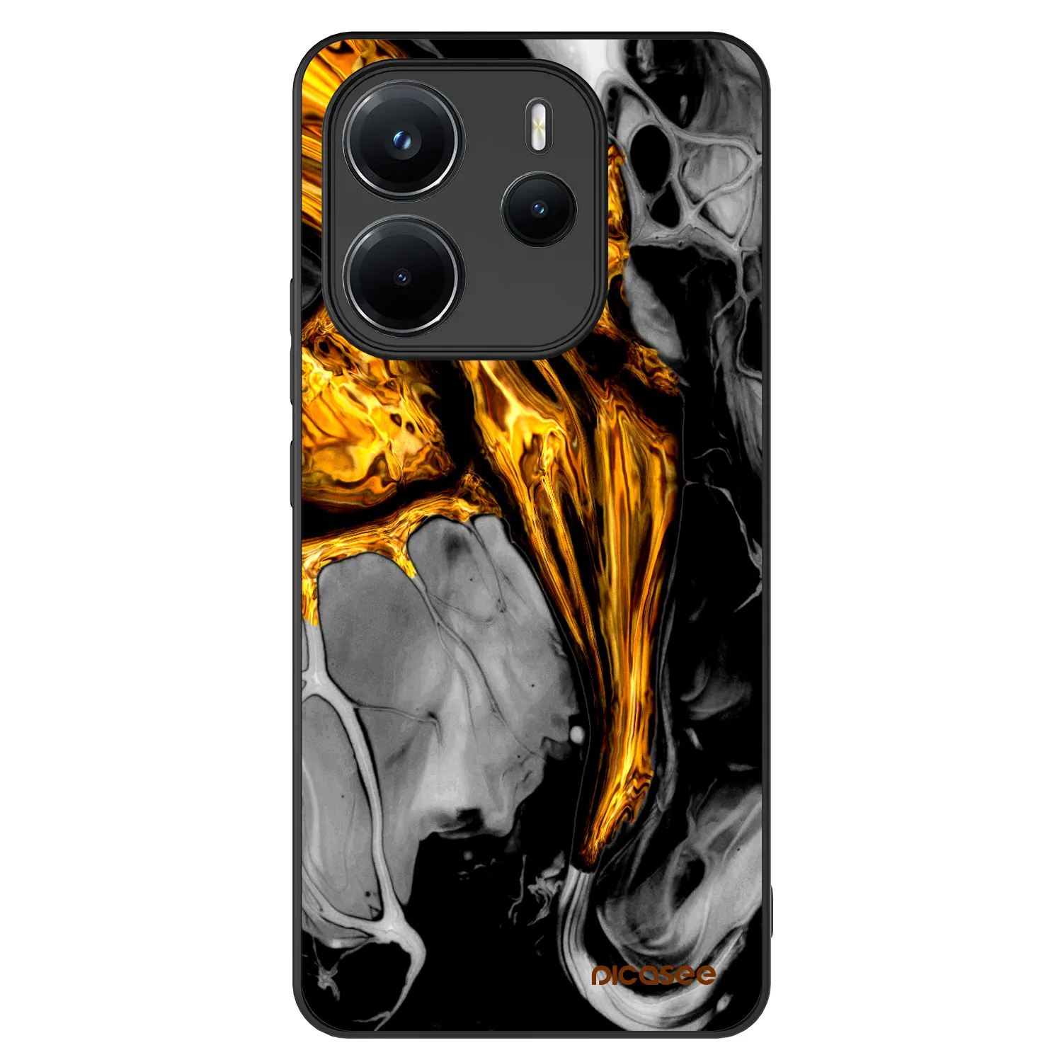 Picasee ULTIMATE CASE pentru Xiaomi Redmi Note 14 4G - Black Gold