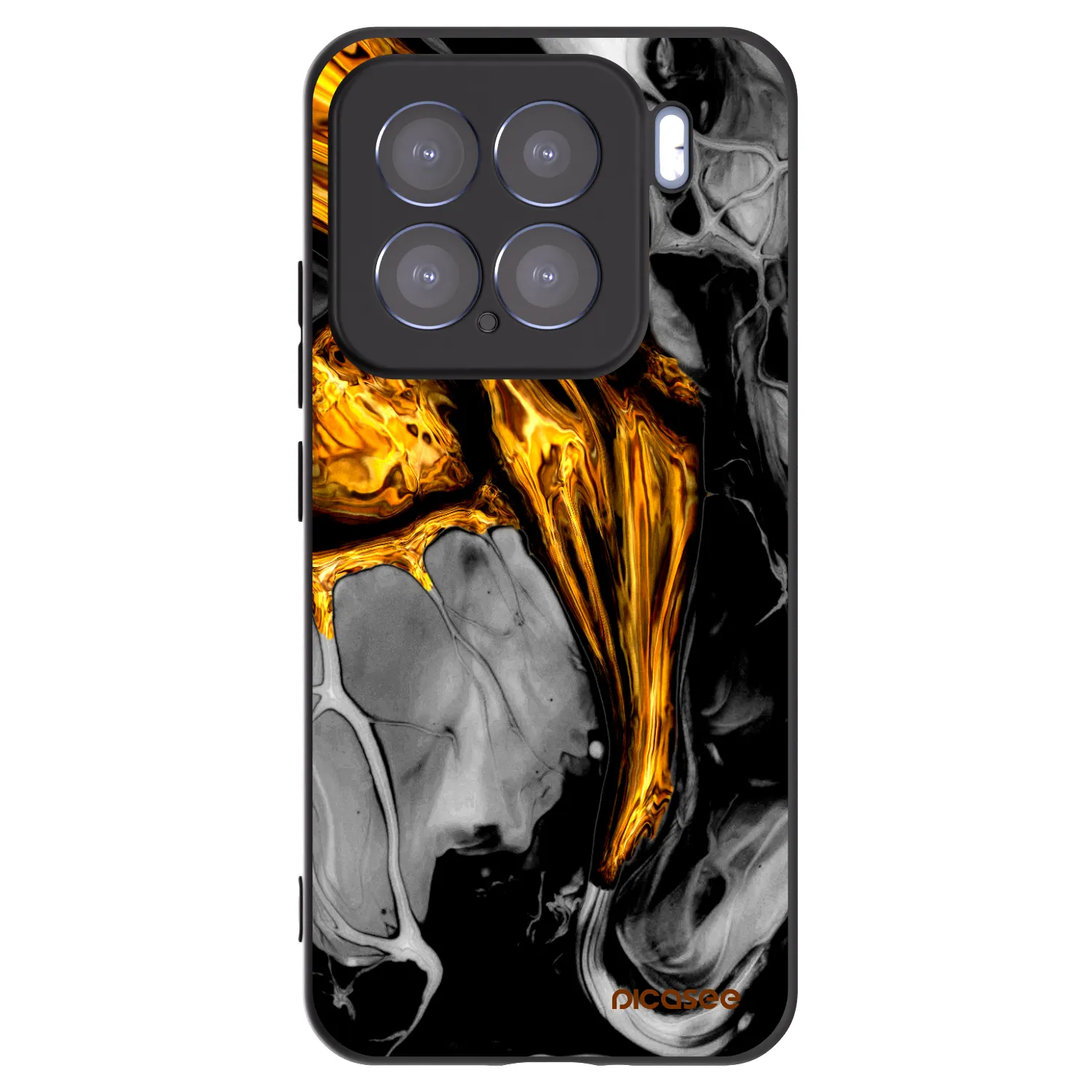 Picasee husă neagră din silicon pentru Xiaomi 15 - Black Gold