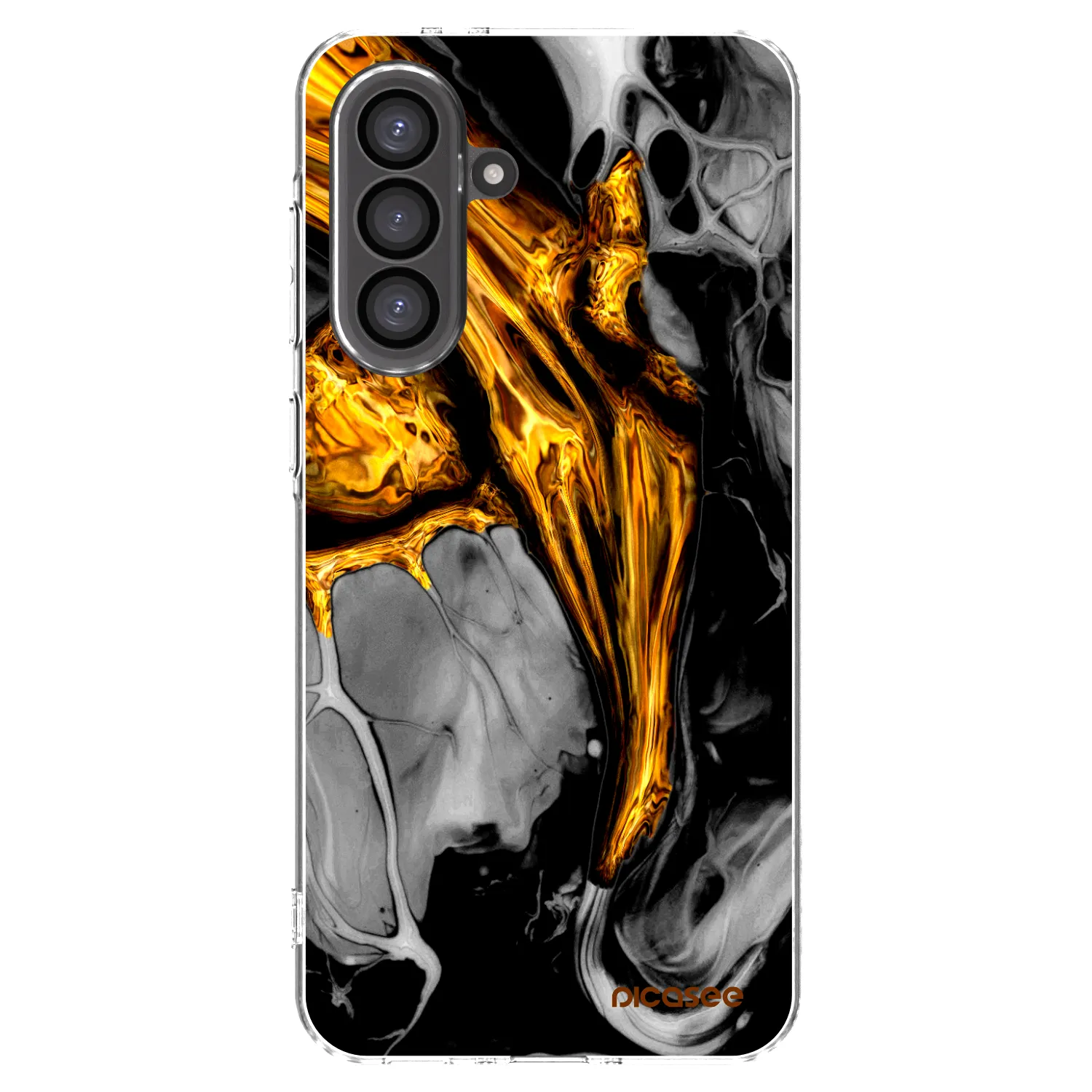 Picasee husă transparentă din silicon pentru Samsung Galaxy A36 5G - Black Gold