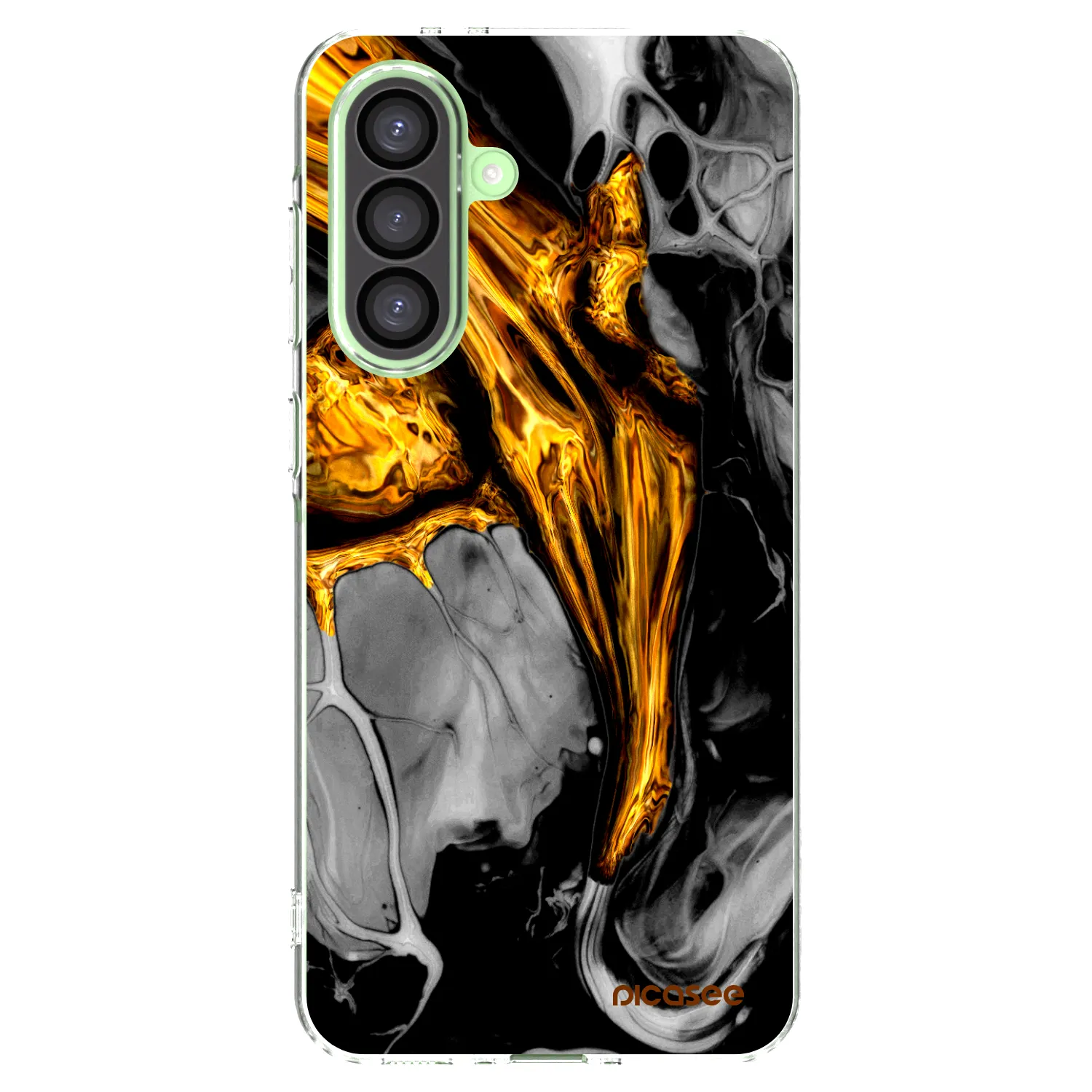 Picasee husă transparentă din silicon pentru Samsung Galaxy A26 5G A266B - Black Gold