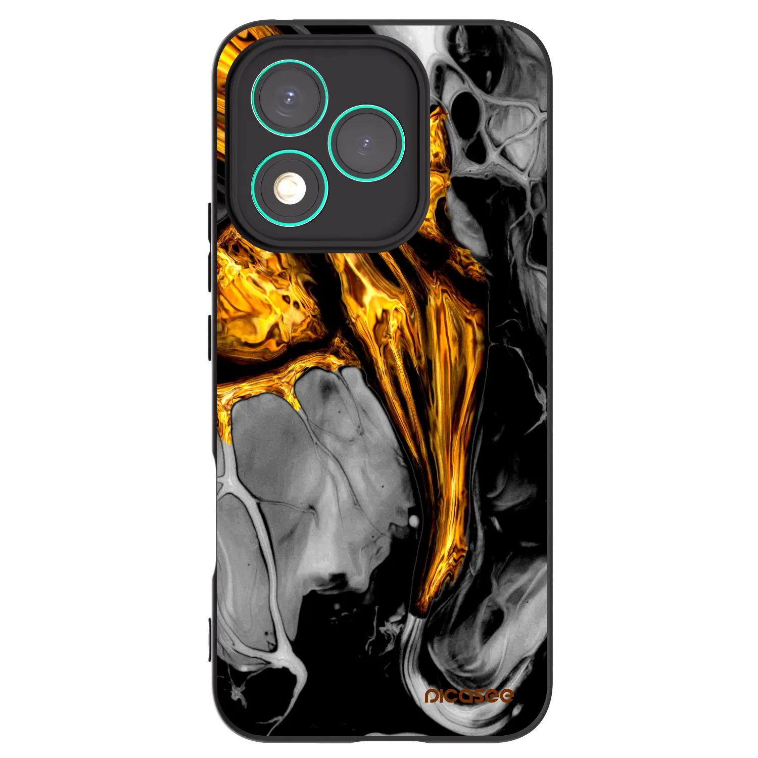 Picasee husă neagră din silicon pentru Honor 400 Lite 5G - Black Gold