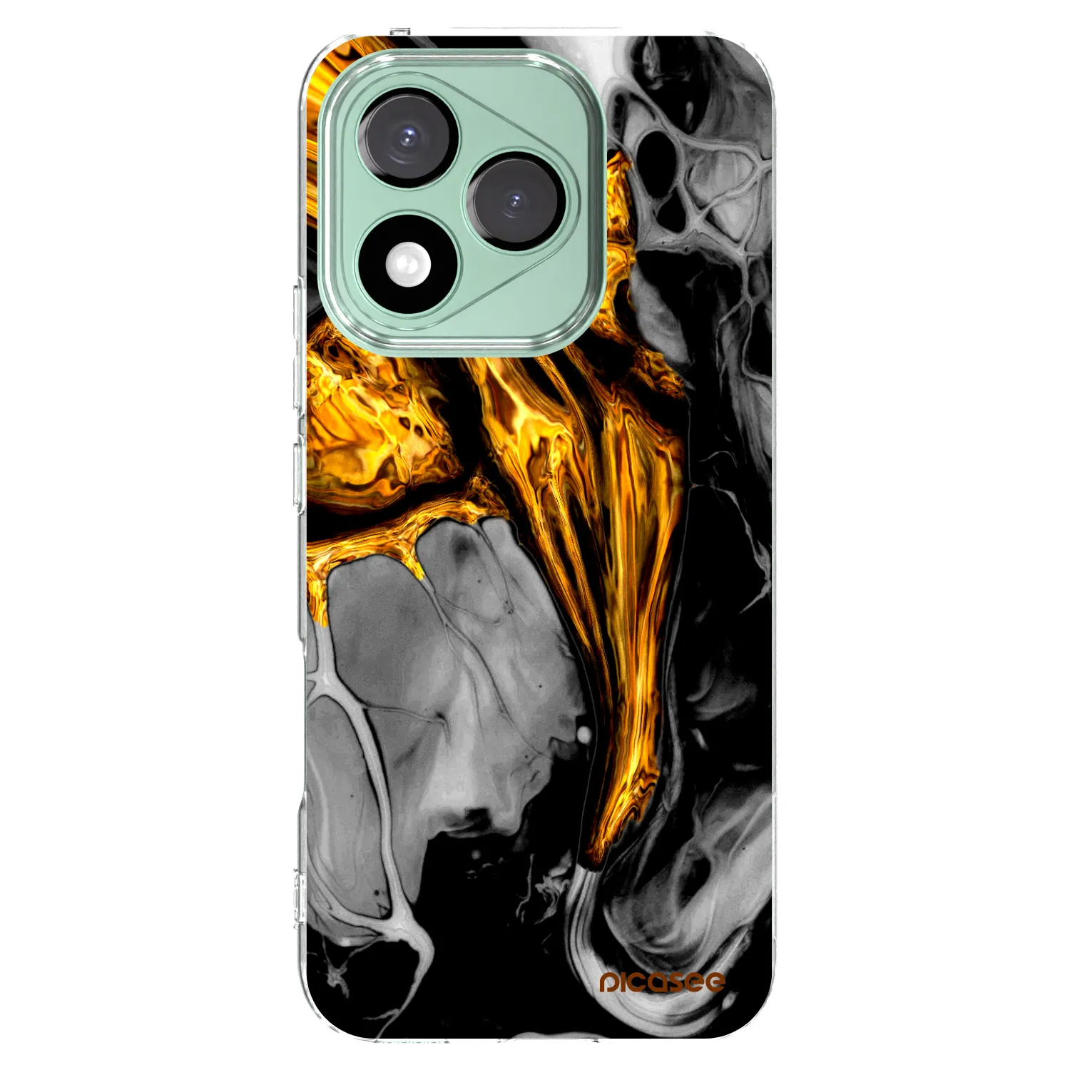 Picasee husă transparentă din silicon pentru Honor 400 Lite 5G - Black Gold