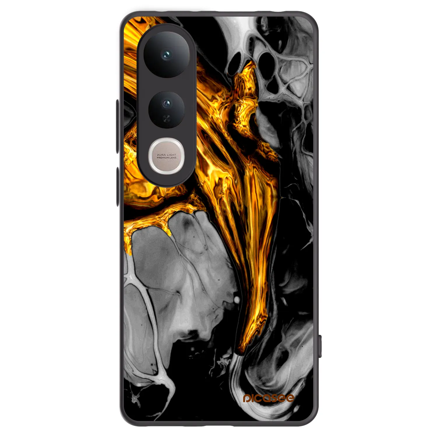 Picasee husă neagră din silicon pentru Vivo V50 Lite 5G - Black Gold