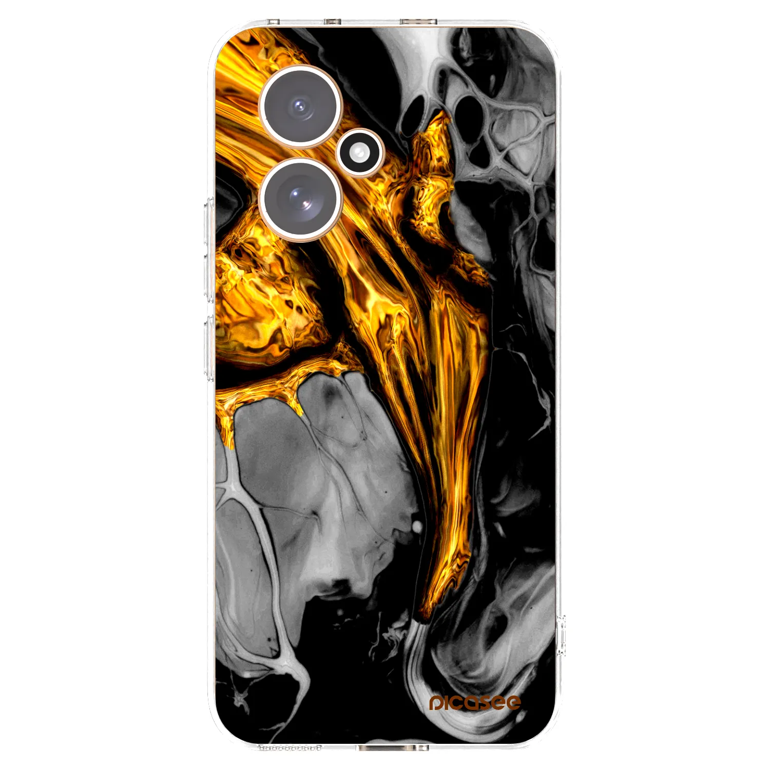 Picasee husă transparentă din silicon pentru Honor 400 5G - Black Gold