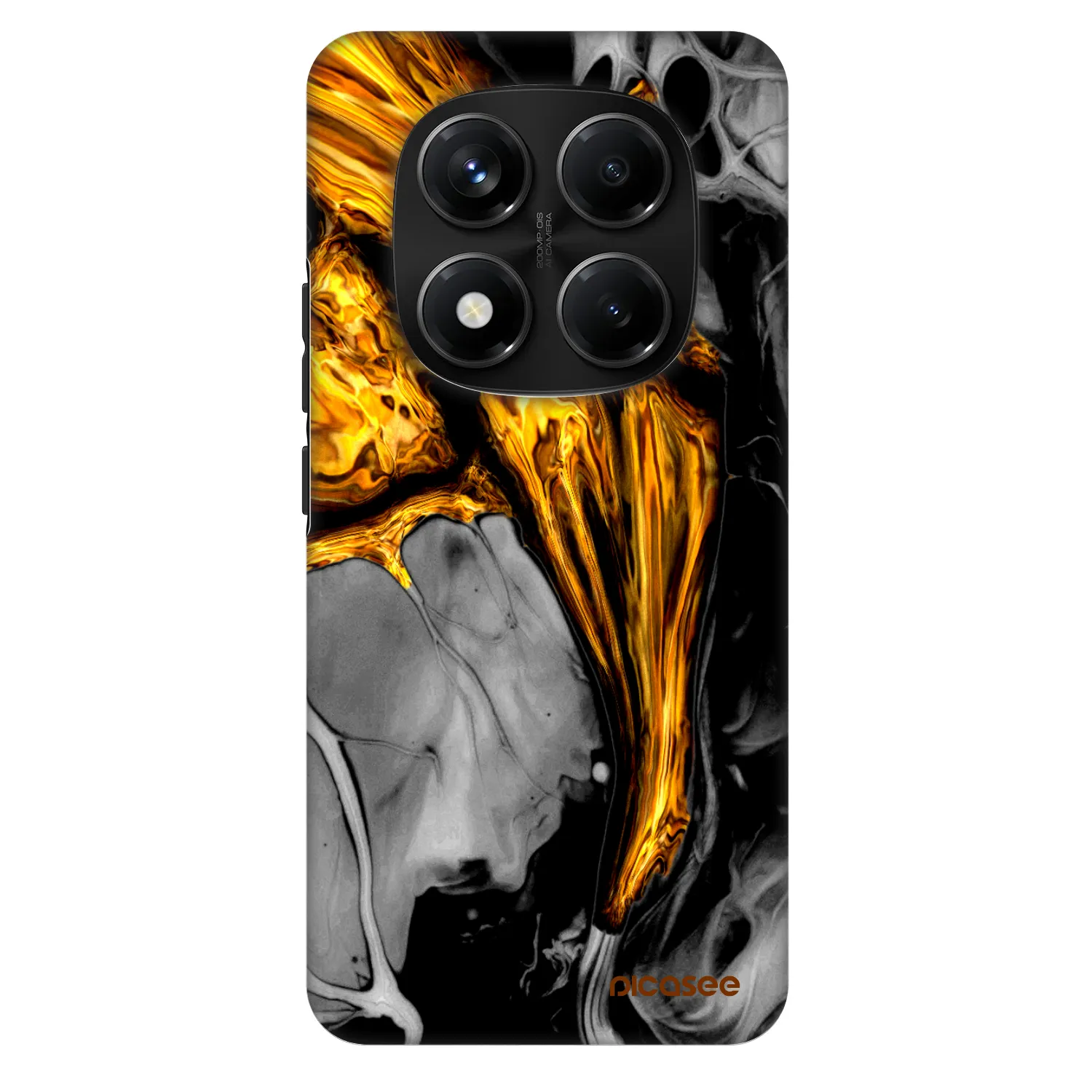 Picasee Fashion Case pentru Xiaomi Redmi Note 14 Pro+ 5G - Black Gold
