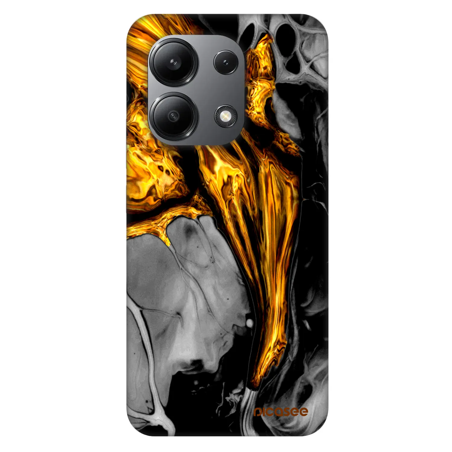 Picasee Fashion Case pentru Xiaomi Redmi Note 13 4G - Black Gold