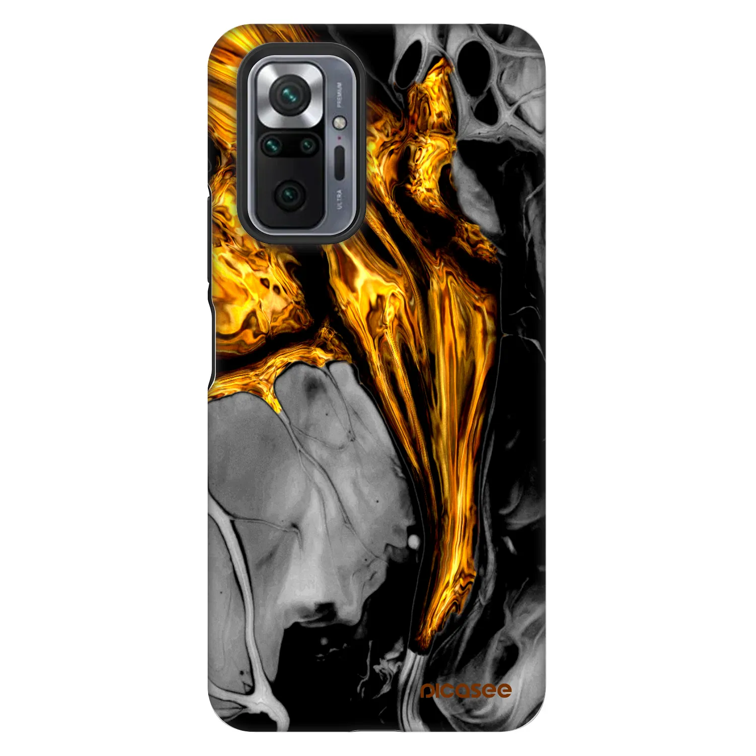 Picasee Fashion Case pentru Xiaomi Redmi Note 10 Pro - Black Gold