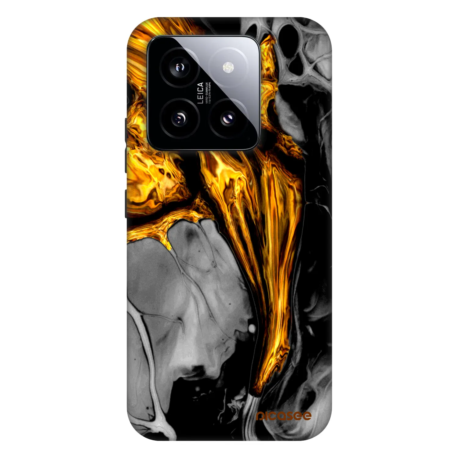Picasee Fashion Case pentru Xiaomi 14 - Black Gold