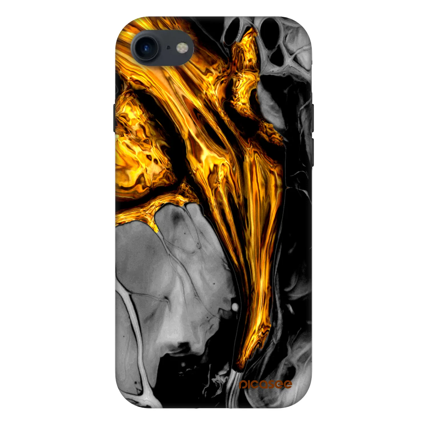 Picasee Fashion Case pentru Apple iPhone 8 - Black Gold