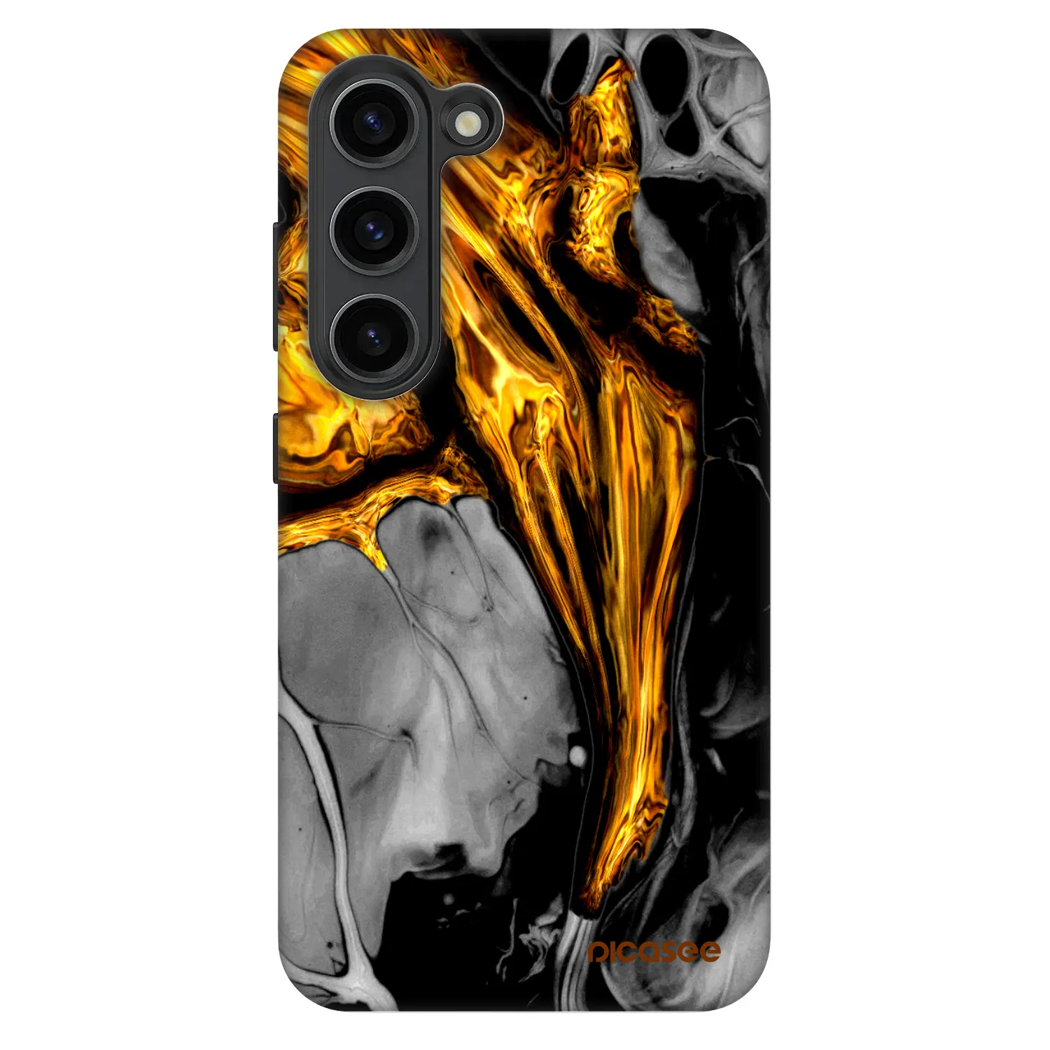 Picasee Fashion Case pentru Samsung Galaxy S23 5G - Black Gold