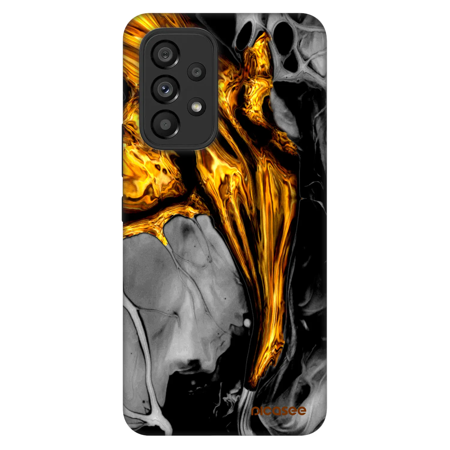Picasee Fashion Case pentru Samsung Galaxy A53 5G A536 - Black Gold