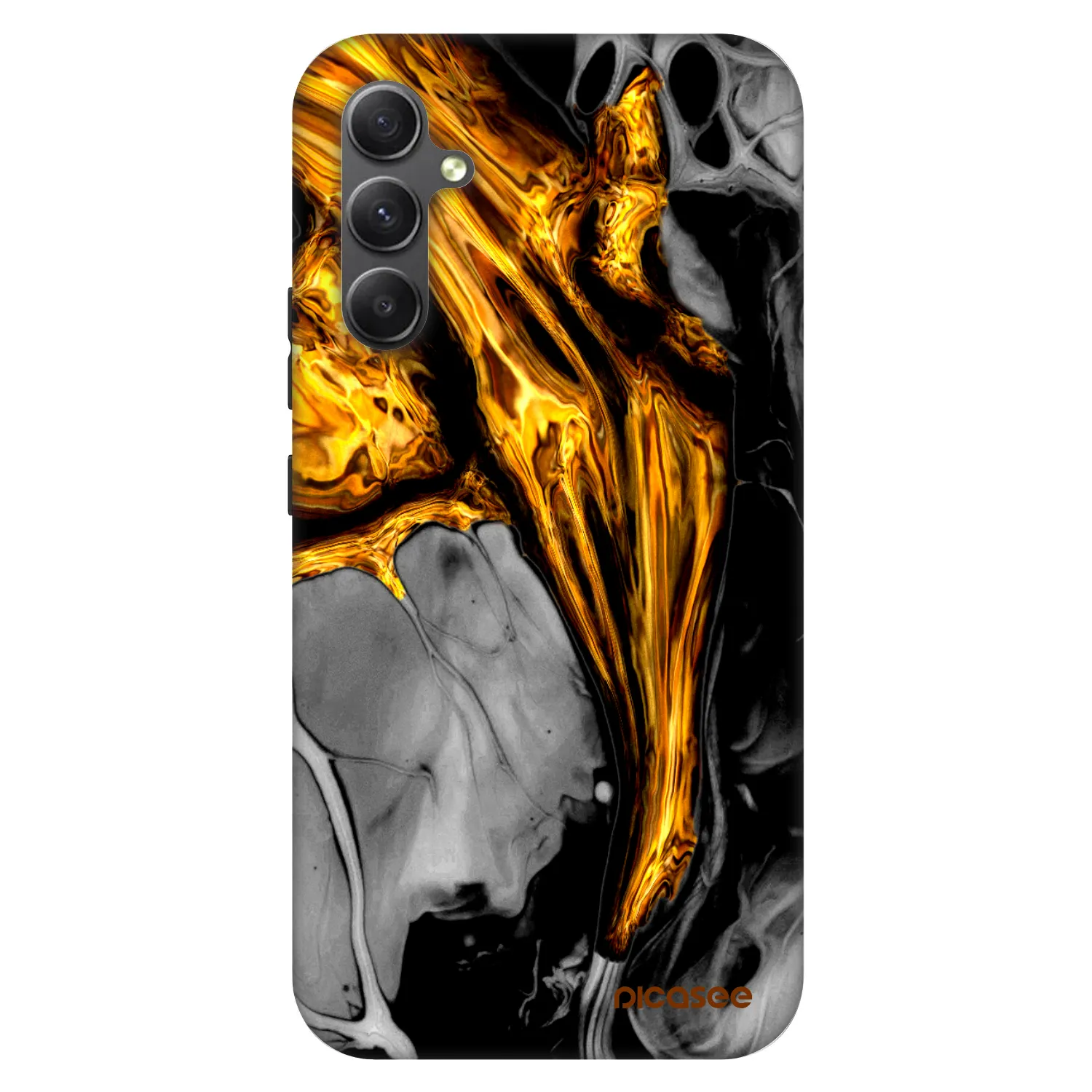 Picasee Fashion Case pentru Samsung Galaxy A34 5G A346B - Black Gold