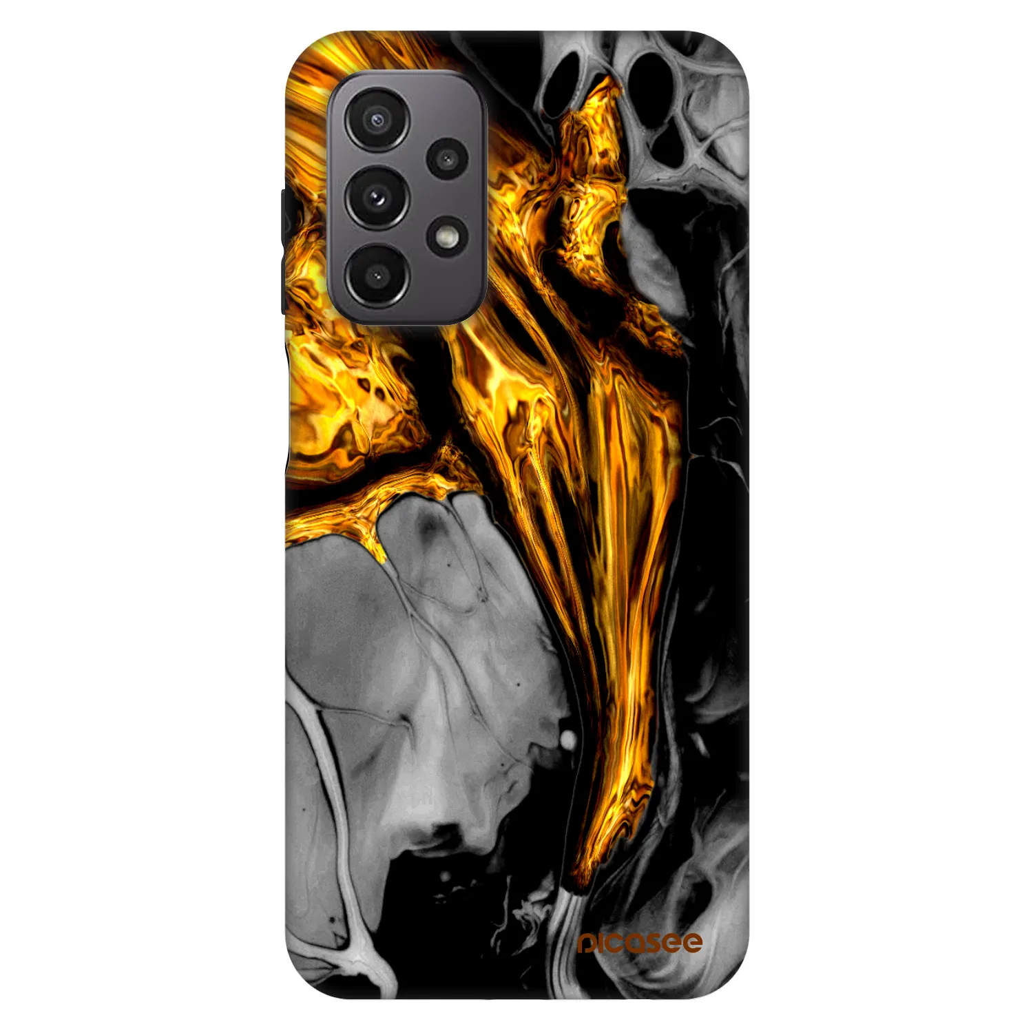 Picasee Fashion Case pentru Samsung Galaxy A23 A236B 5G - Black Gold