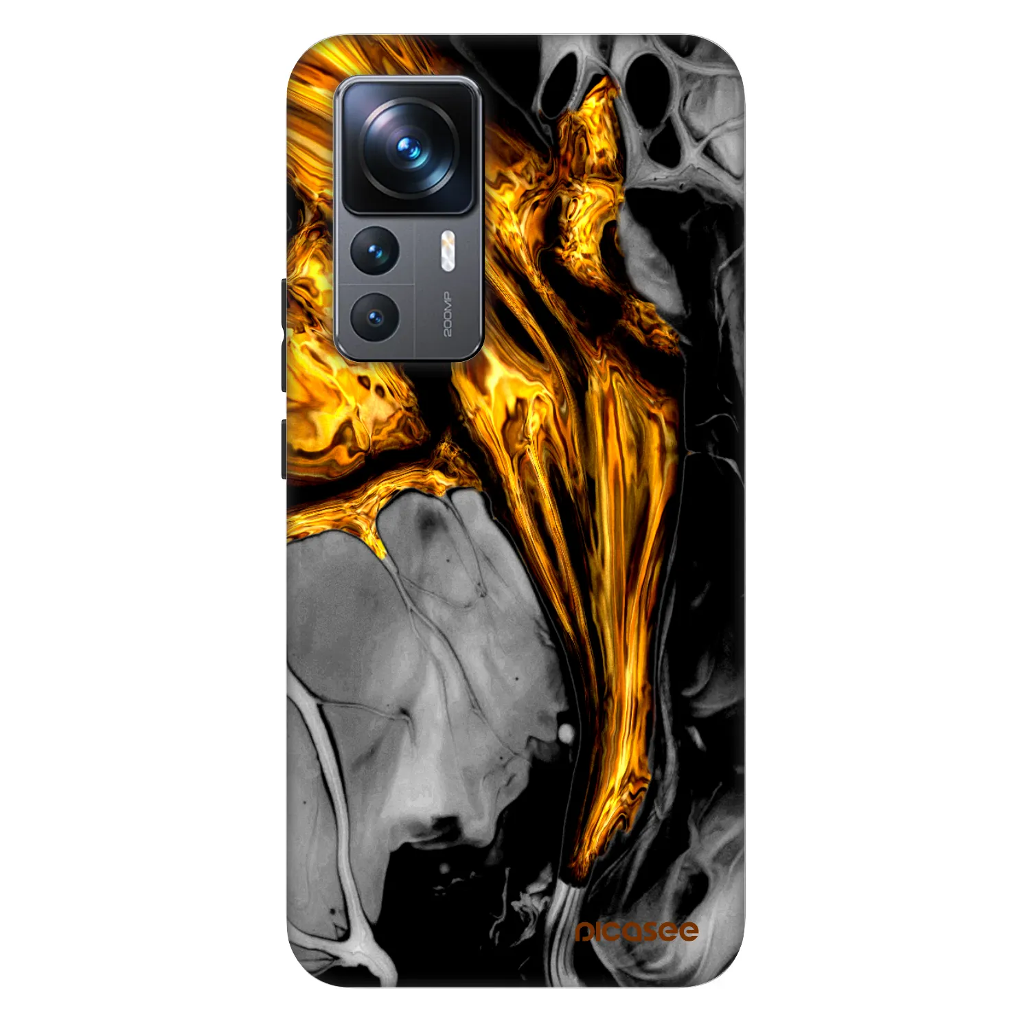 Picasee Fashion Case pentru Xiaomi 12T - Black Gold