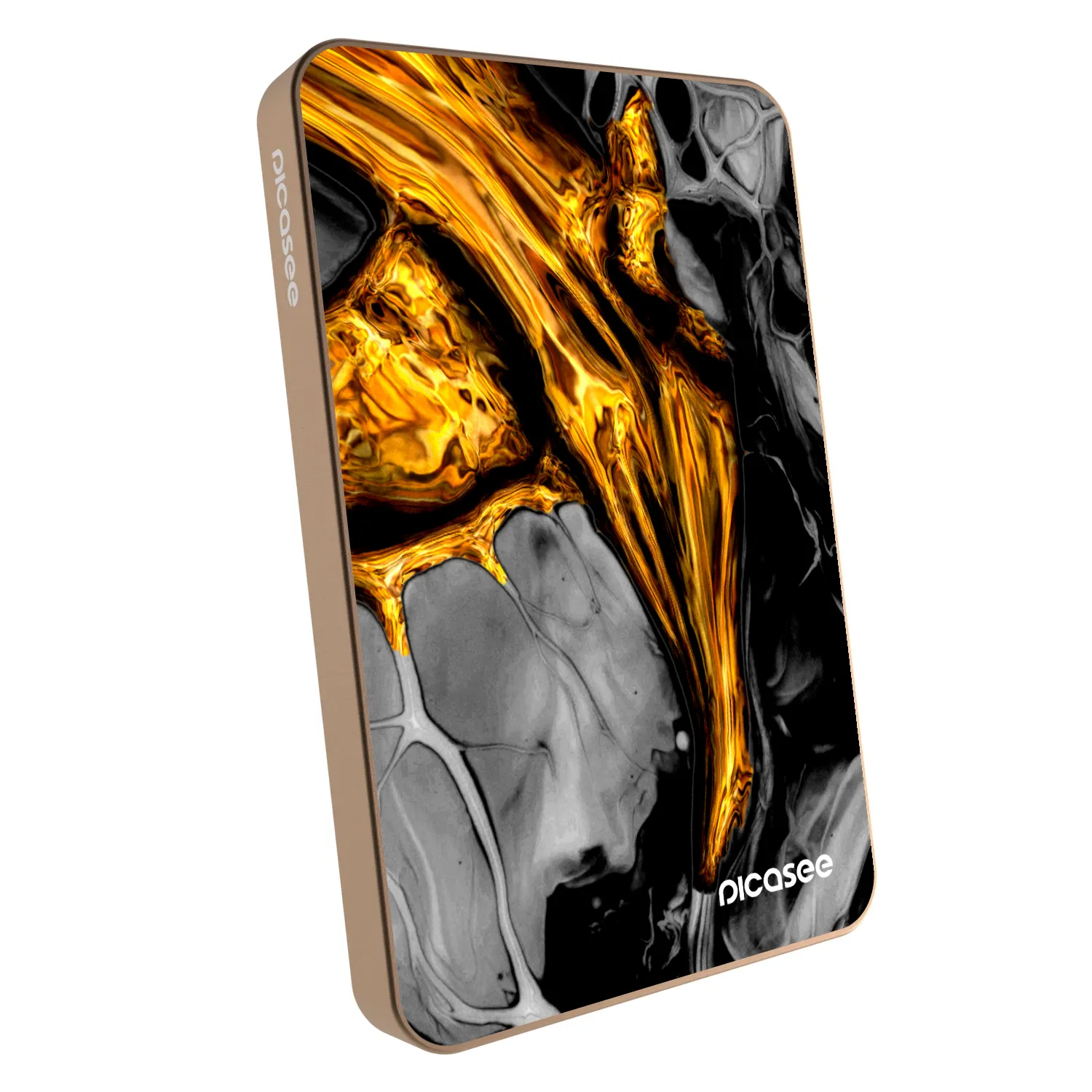 Picasee Powerbank cu MagSafe 5 000 mAh De aur - Black Gold