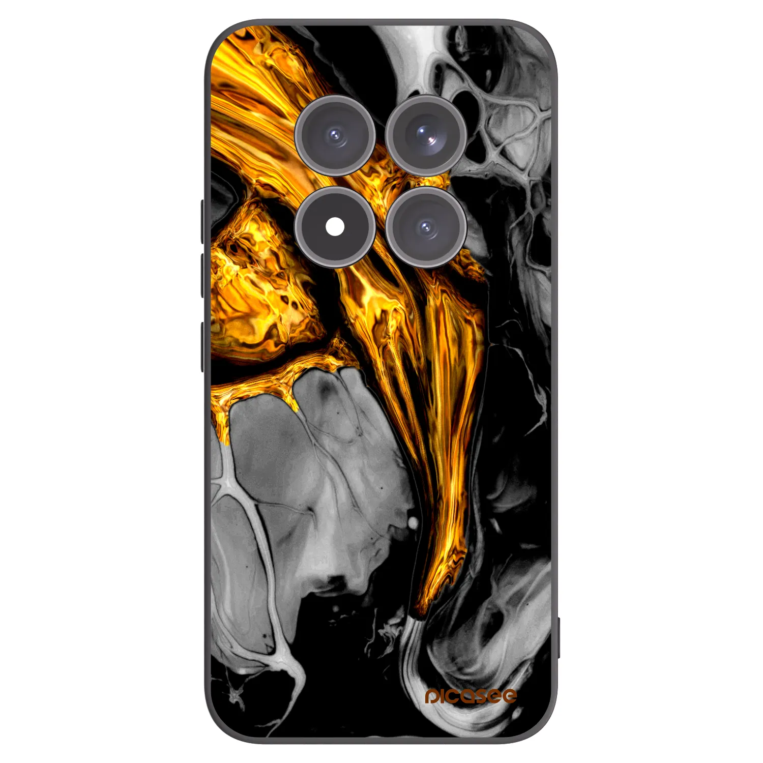Picasee husă neagră din silicon pentru Xiaomi Redmi Note 15 Pro+ - Black Gold