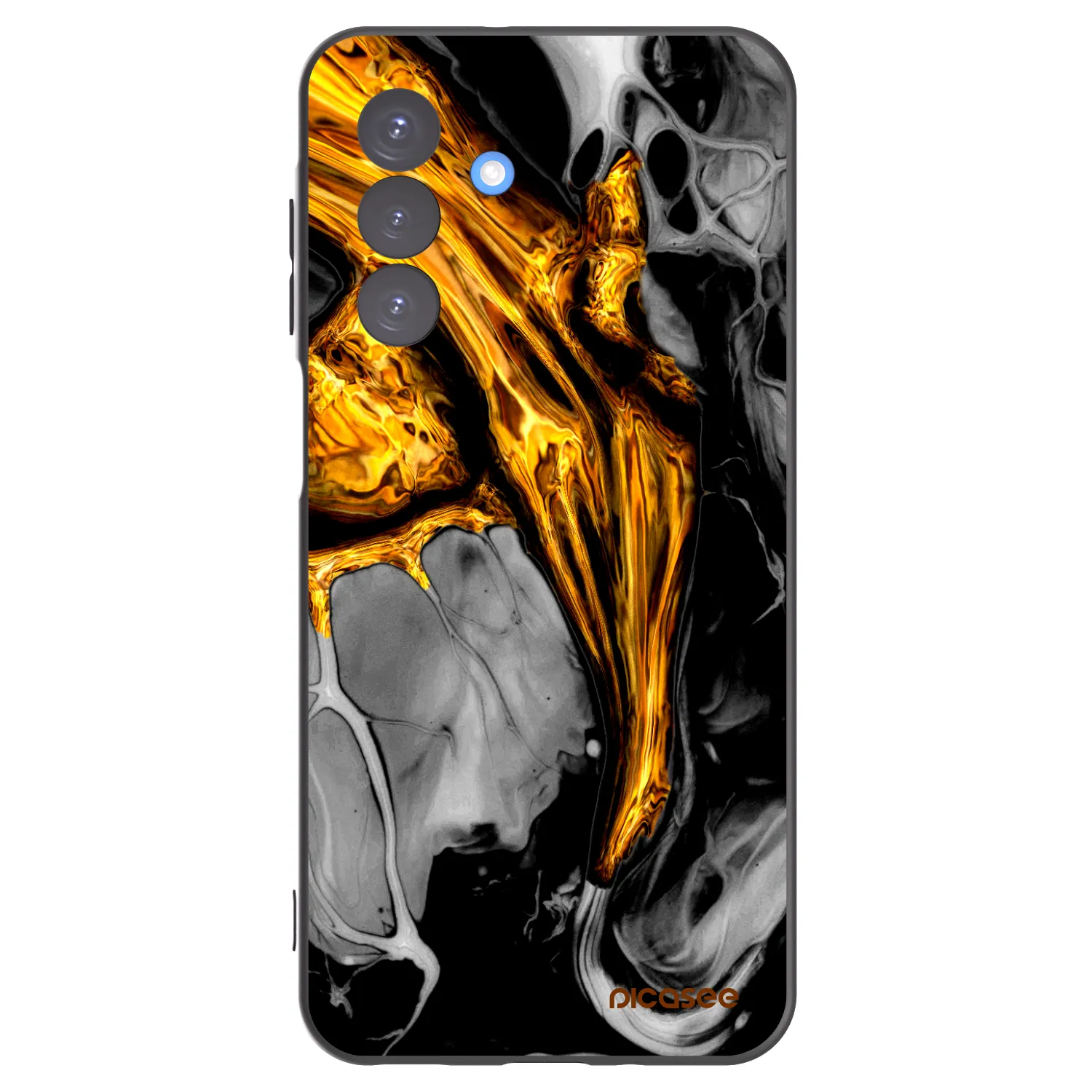 Picasee husă neagră din silicon pentru Samsung Galaxy A17 5G - Black Gold