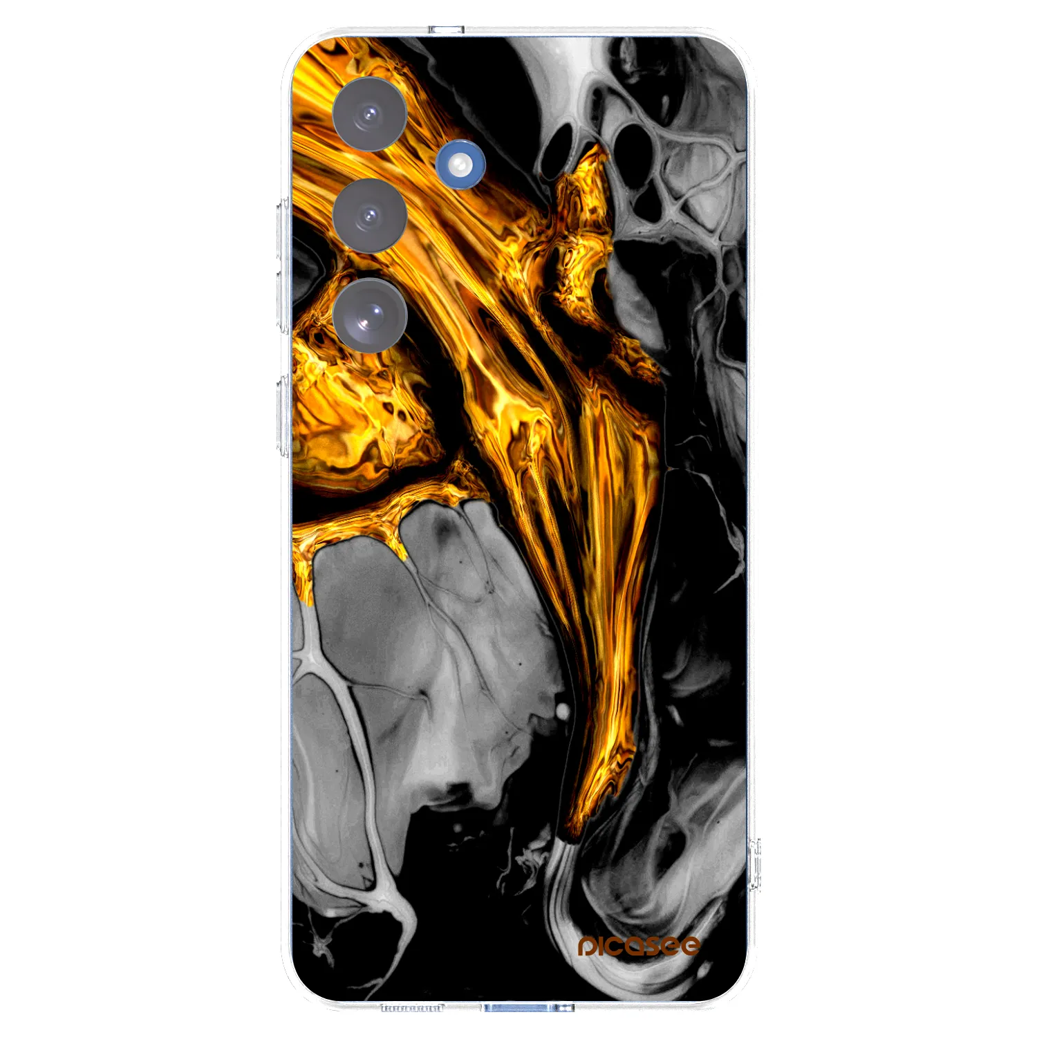 Picasee husă transparentă din silicon pentru Samsung Galaxy S25 FE 5G - Black Gold