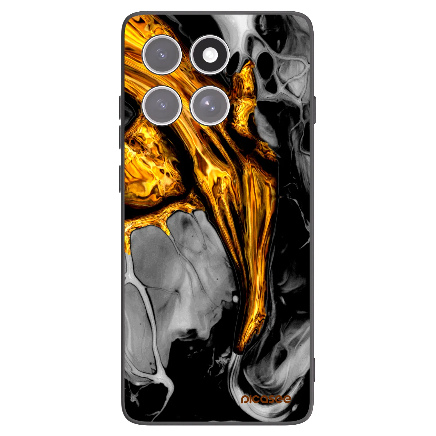 Picasee husă neagră din silicon pentru Motorola Edge 60 Fusion - Black Gold