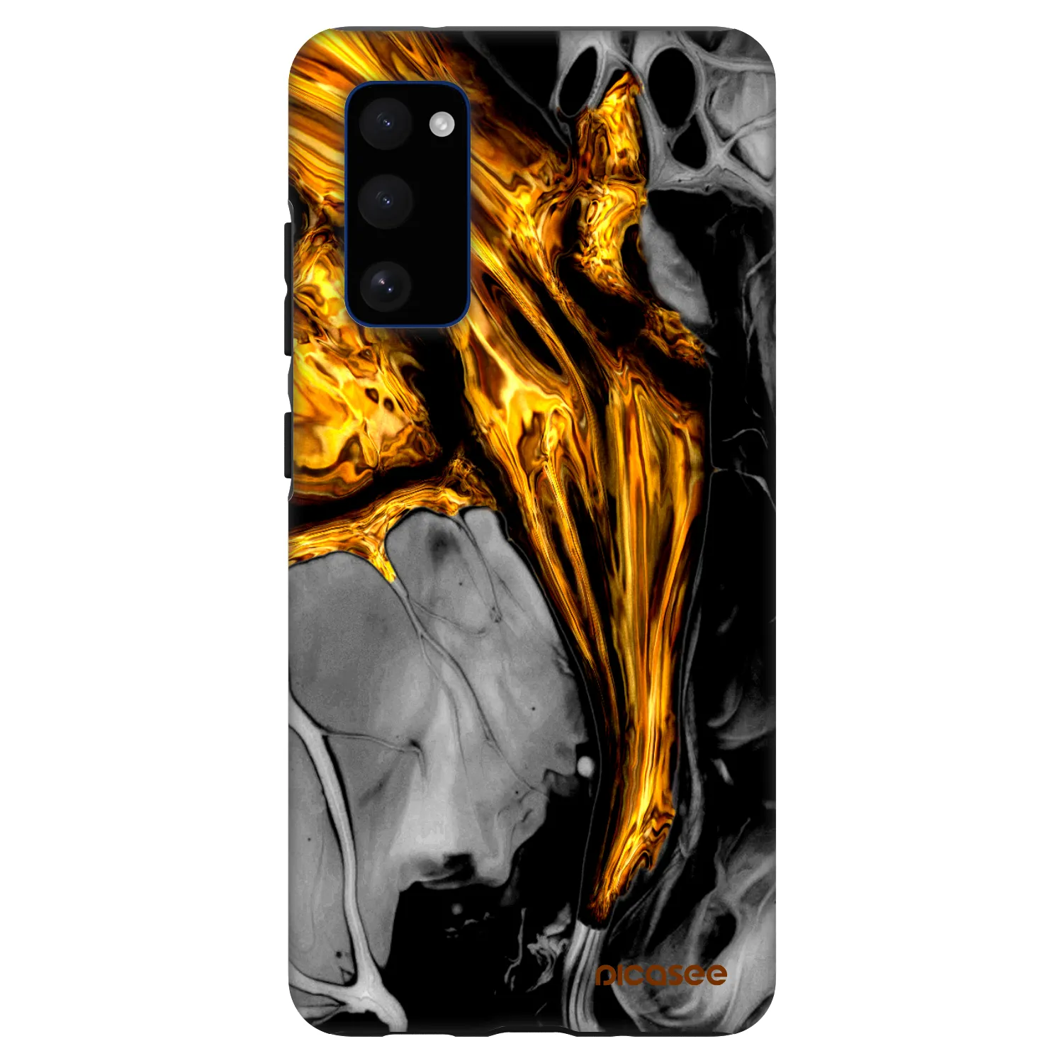 Picasee Fashion Case pentru Samsung Galaxy S20 FE - Black Gold
