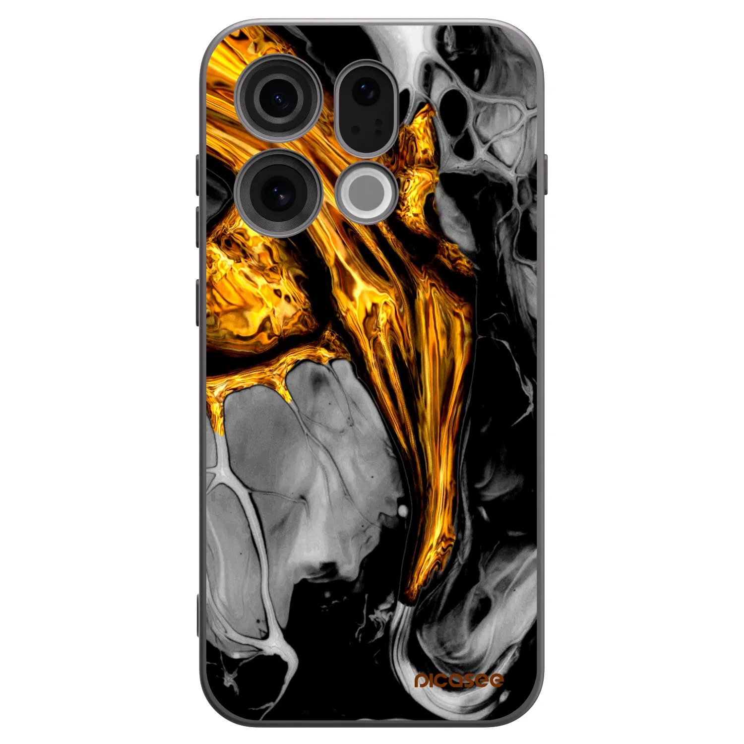 Picasee husă neagră din silicon pentru OPPO Find X9 - Black Gold