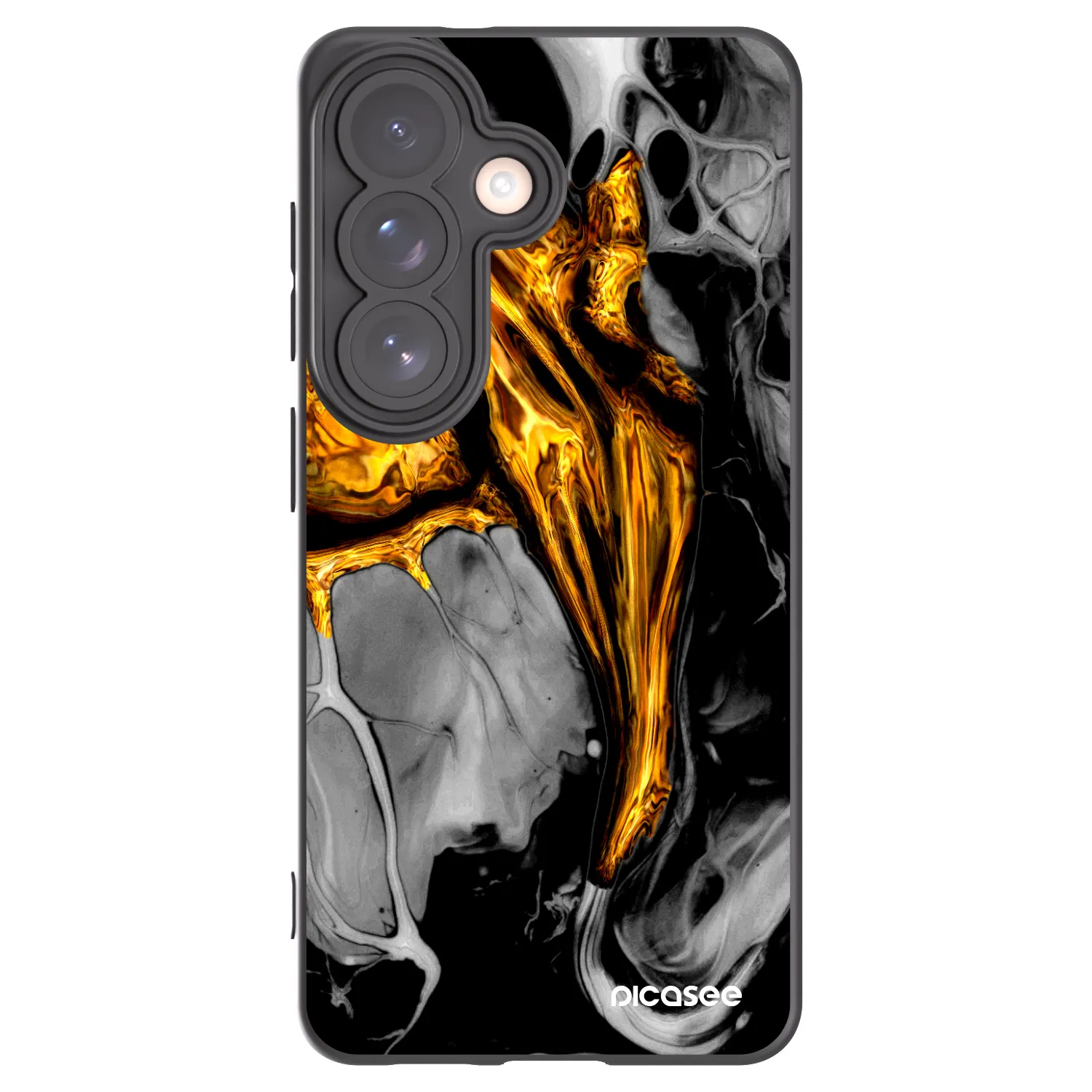 Picasee husă neagră din silicon pentru Samsung Galaxy S26 - Black Gold