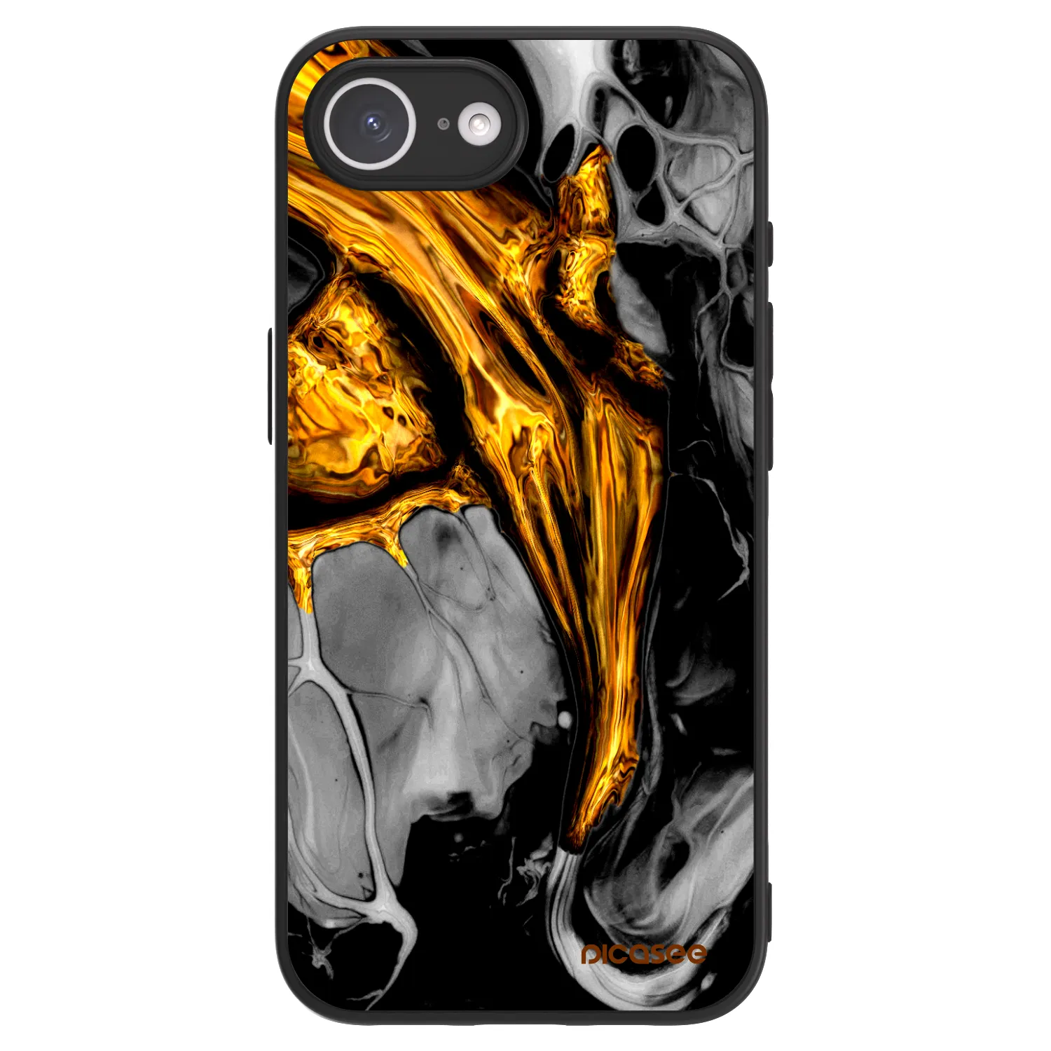 Picasee ULTIMATE CASE MagSafe pentru Apple iPhone 17e - Black Gold