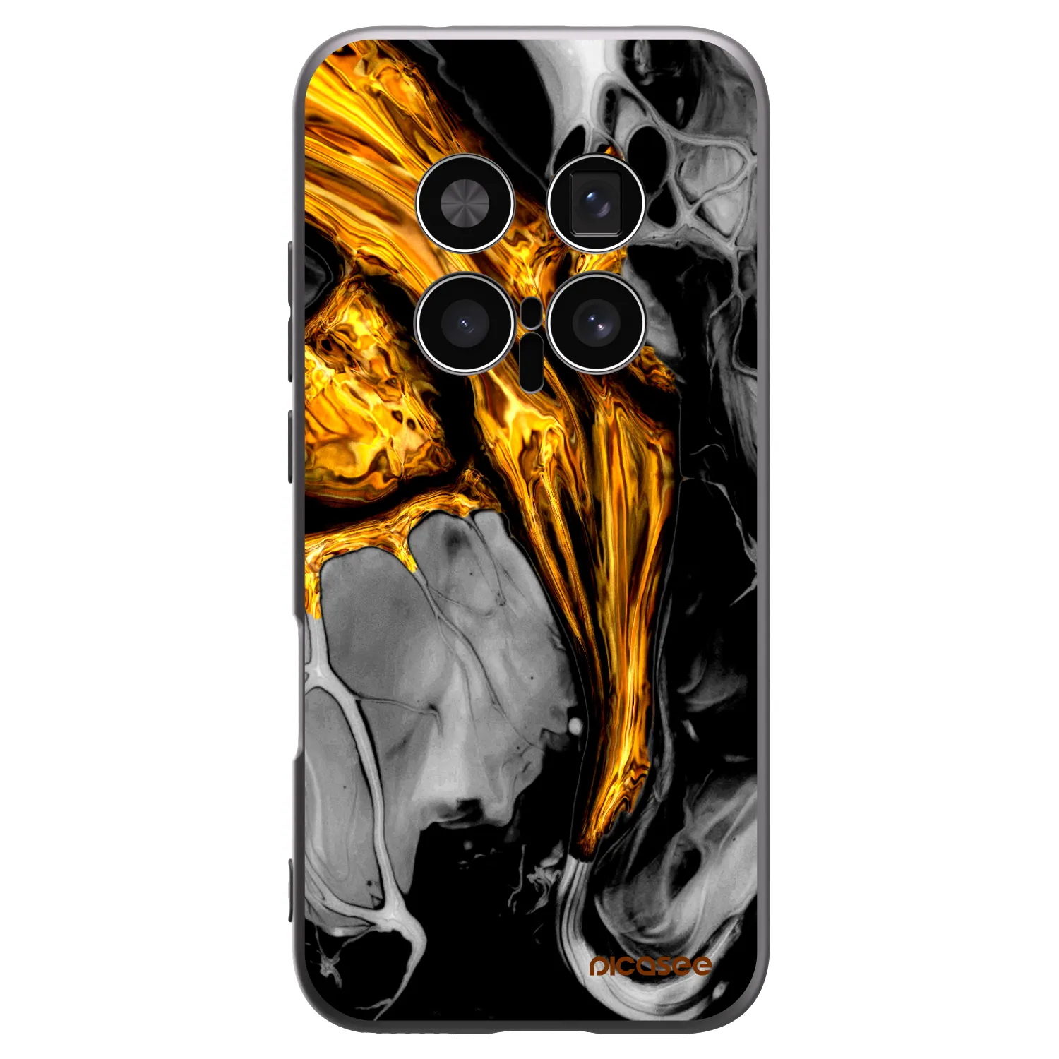 Picasee husă neagră din silicon pentru Honor Magic8 Pro 5G - Black Gold