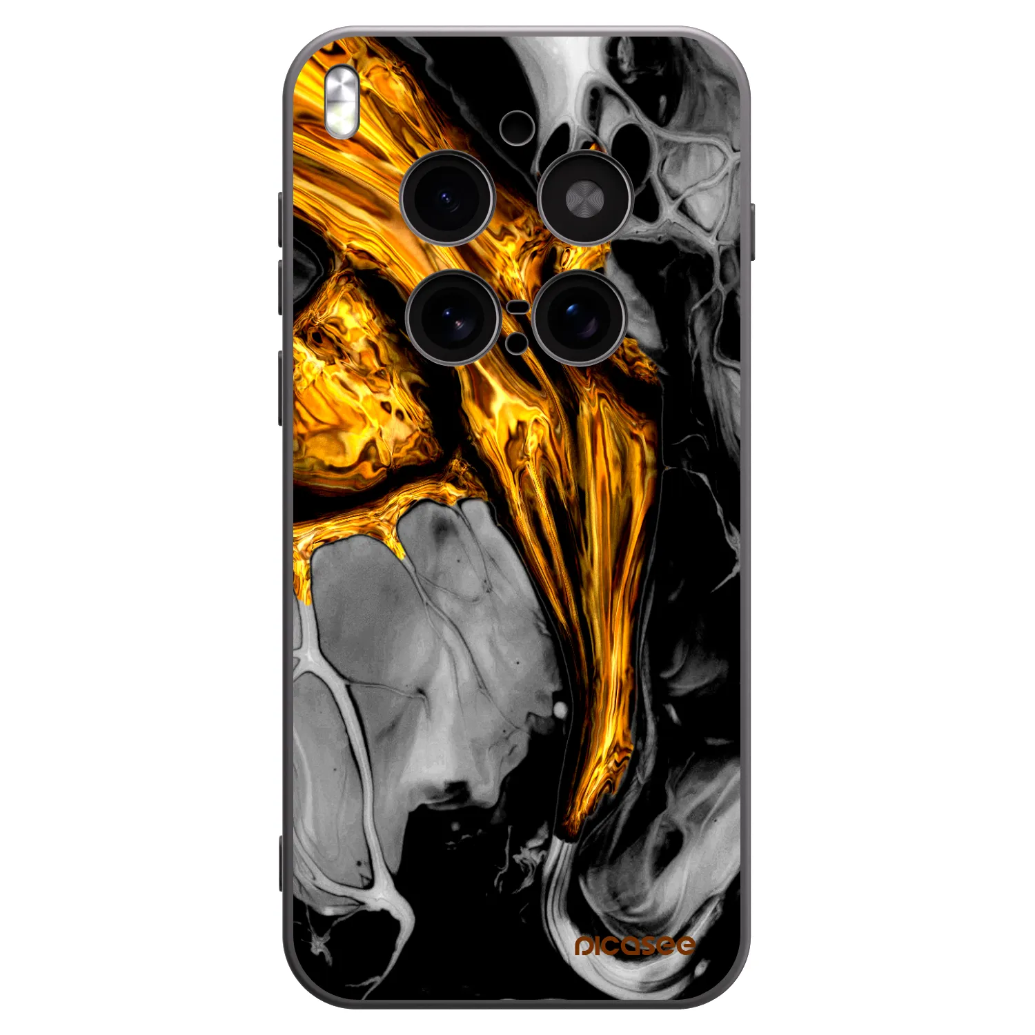 Picasee husă neagră din silicon pentru Vivo X300 Pro - Black Gold