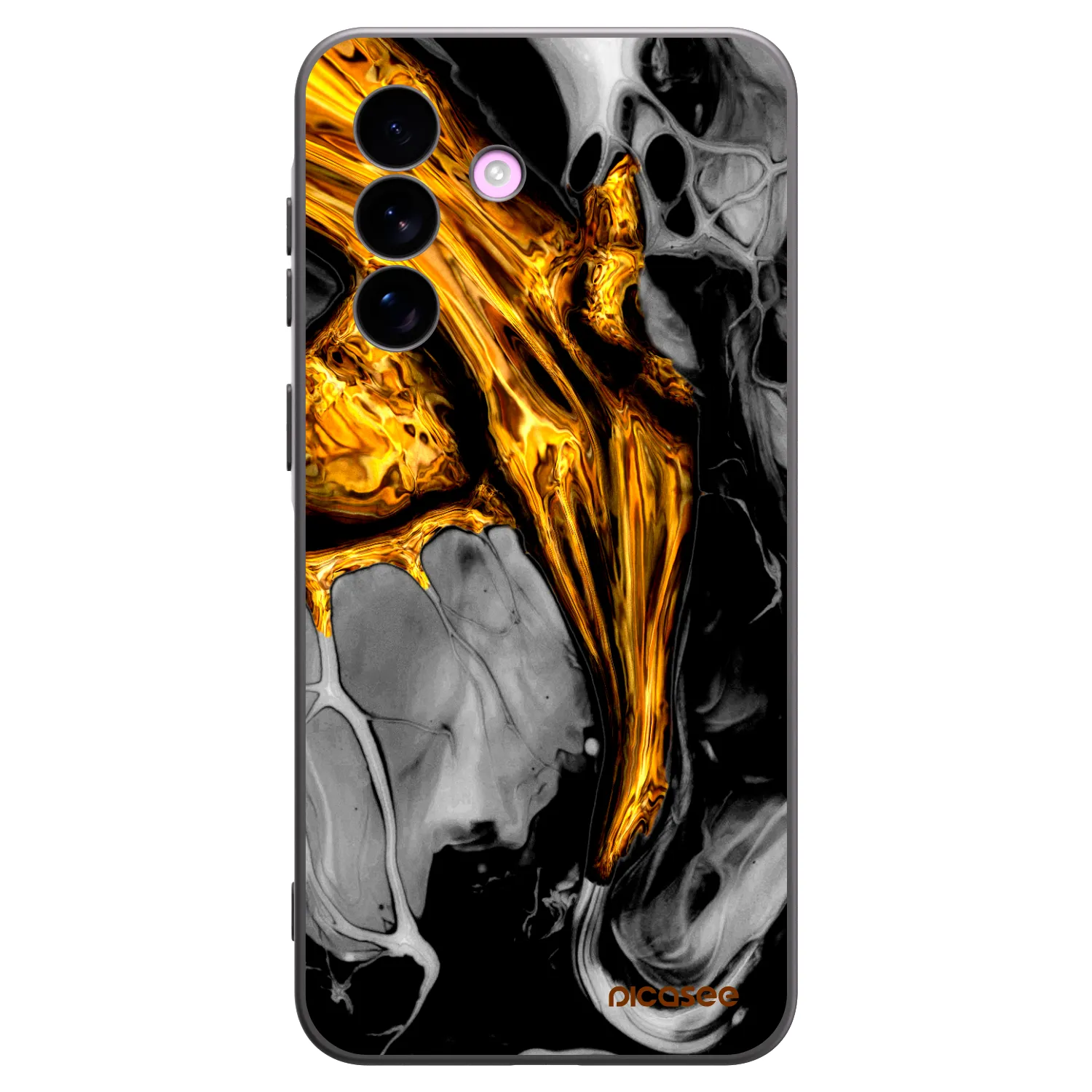 Picasee husă neagră din silicon pentru Samsung Galaxy A57 5G - Black Gold