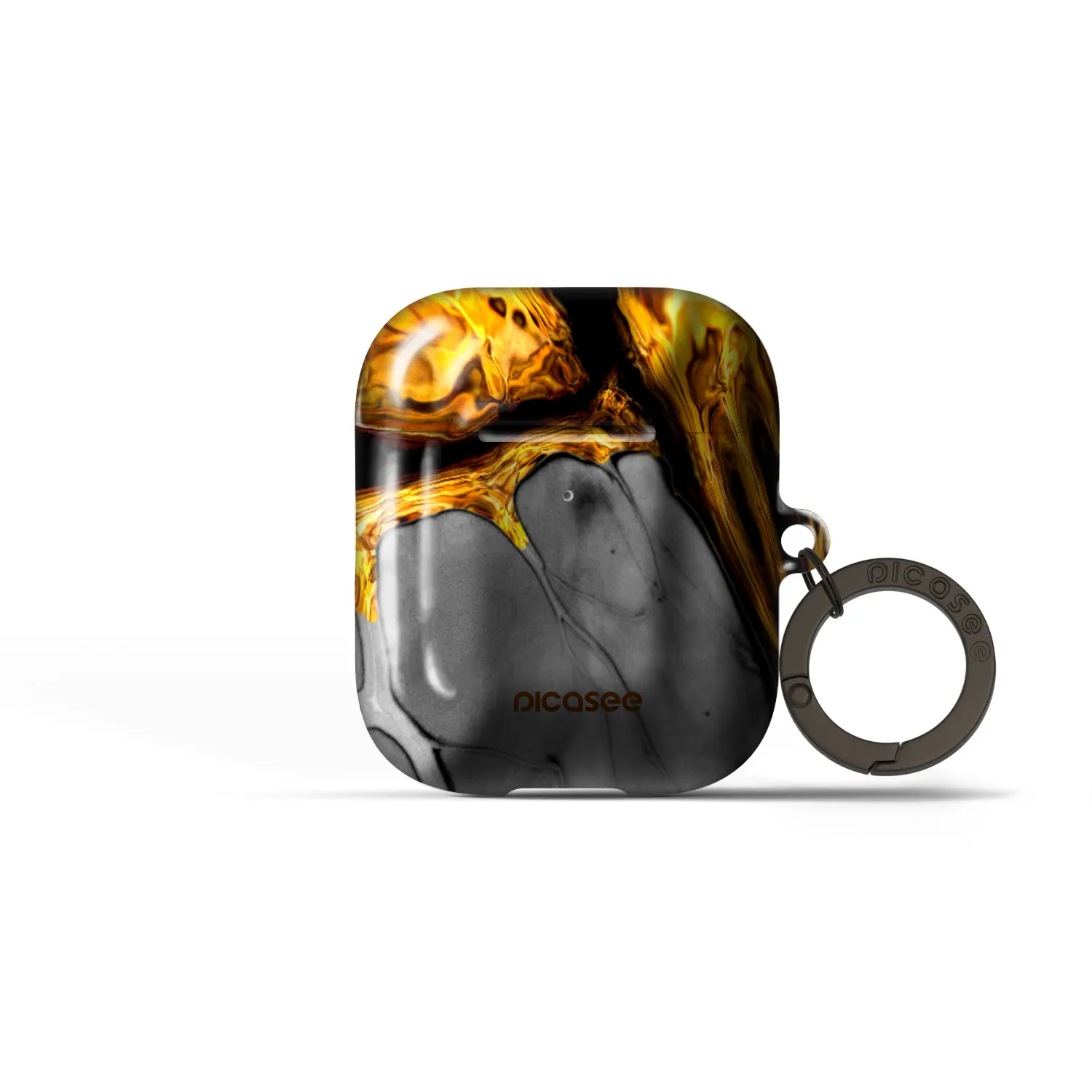 Picasee Obal pro Apple AirPods 2 - Black Gold