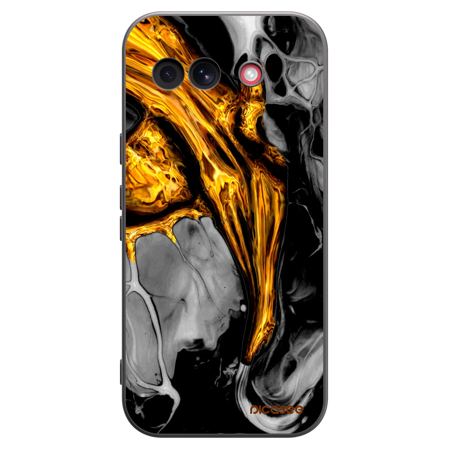 Picasee husă neagră din silicon pentru Google Pixel 10a - Black Gold