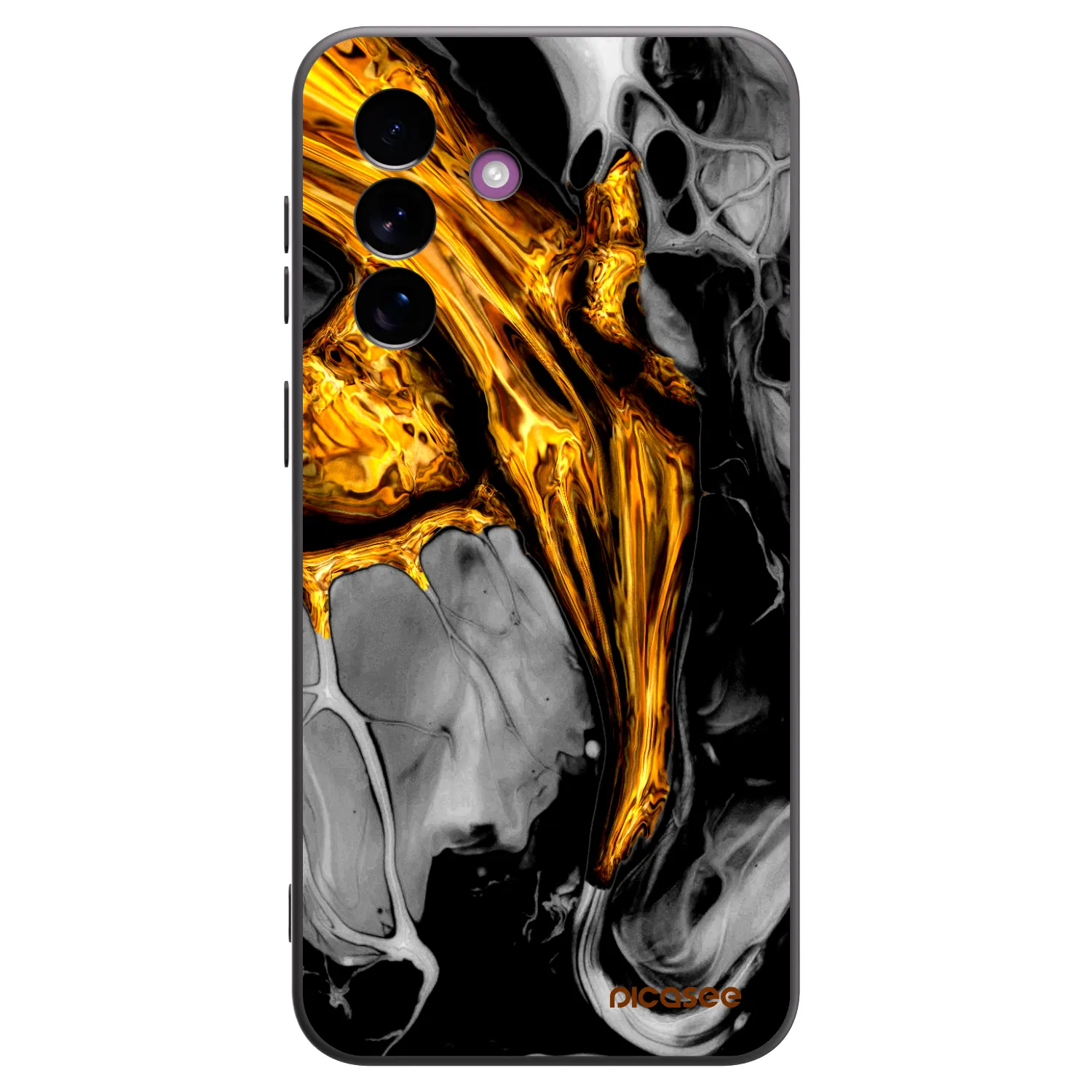 Picasee husă neagră din silicon pentru Samsung Galaxy A37 - Black Gold