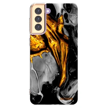 Picasee husă transparentă din silicon pentru Samsung Galaxy S21+ 5G G996F - Black Gold