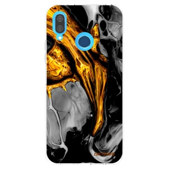 Picasee husă transparentă din silicon pentru Huawei P20 Lite - Black Gold