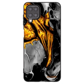 Picasee husă neagră din silicon pentru Samsung Galaxy M12 M127F - Black Gold