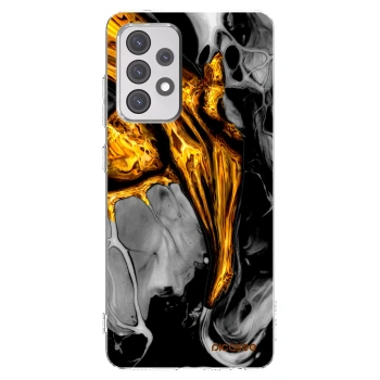 Picasee husă transparentă din silicon pentru Samsung Galaxy A52s 5G A528B - Black Gold