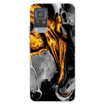 Picasee husă transparentă din silicon pentru Vivo X60 Pro 5G - Black Gold
