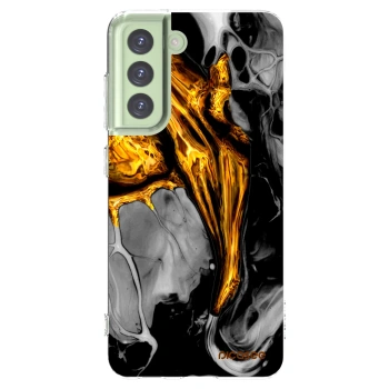 Picasee husă transparentă din silicon pentru Samsung Galaxy S21 FE 5G - Black Gold