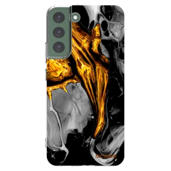 Picasee husă transparentă din silicon pentru Samsung Galaxy S22+ 5G - Black Gold