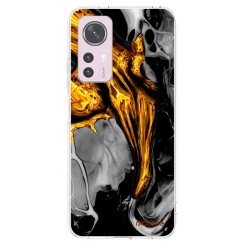 Picasee husă transparentă din silicon pentru Xiaomi 12 - Black Gold