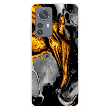 Picasee husă transparentă din silicon pentru Xiaomi 12 Pro - Black Gold