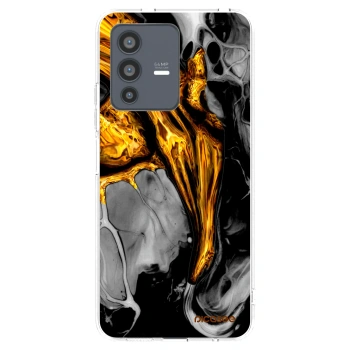 Picasee husă transparentă din silicon pentru Vivo V23 5G - Black Gold