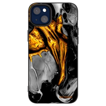 Picasee husă neagră din silicon pentru Apple iPhone 14 Plus - Black Gold