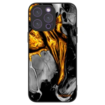 Picasee ULTIMATE CASE MagSafe pentru Apple iPhone 14 Pro Max - Black Gold