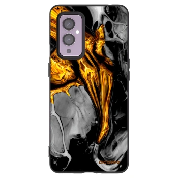 Picasee husă neagră din silicon pentru OnePlus 9 - Black Gold