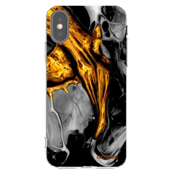 Picasee husă transparentă din silicon pentru Apple iPhone X/XS - Black Gold