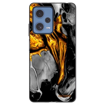 Picasee husă neagră din silicon pentru Xiaomi Redmi Note 12 Pro 5G - Black Gold